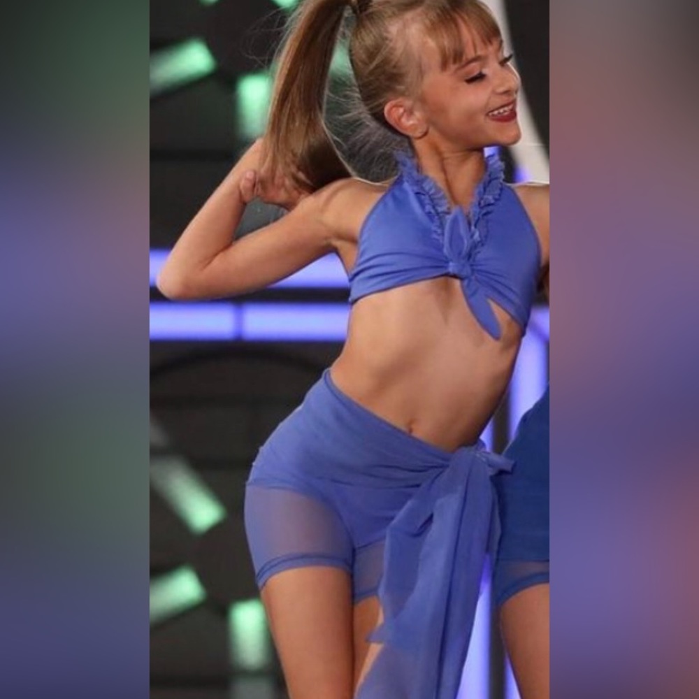 CUSTOM TWO PIECES BLUE SOLO COSTUME Size 6/8 Dive in the pool
